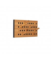 Wieszak na ubrania poziomy Scoreboard Small We Do Wood - naturalny dąb, 36 cm długości