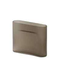 Wazon Ridge Muuto - wysokość 16,5 cm, taupe, matowe szkło