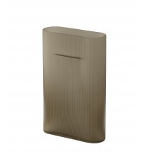 Wazon Ridge Muuto - wysokość 35 cm, taupe, matowe szkło