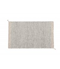 Dywan PLY Muuto - czarno-biały, poliester z recyklingu, 140 x 85 cm