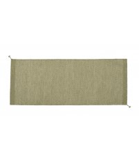 Dywan PLY Muuto - moss green, poliester z recyklingu, 200 x 80 cm