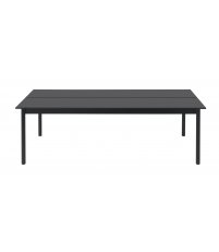 Stół biurowy Linear System Table Muuto - 110cm x 240cm, czarny blat z nanolaminatu/ABS,czarna podstawa