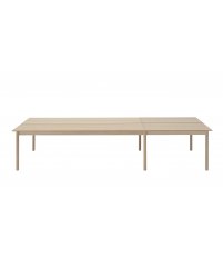 Stół biurowy Linear System Table Muuto - 110cm x 240cm, konfiguracja 1, dębowy