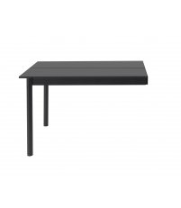 Moduł końcowy stołu biurowego Linear System End Module Muuto - 110x120cm, czarny blat z nanolaminatu/ABS, czarna podstawa