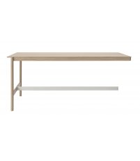 Moduł końcowy stołu biurowego Linear System End Module Muuto - wys. 105cm, 110x240cm, dębowy