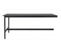 Moduł końcowy stołu Linear System End Module Muuto - wys. 105cm, 110x240cm, czarny blat z nanolaminatu/ABS, czarna podst.