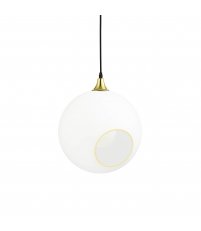Lampa wisząca BALLROOM 20 cm Design By Us - złota podstawa z r&oacute;żowym szklanym kloszem