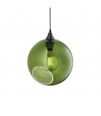 Lampa wisząca BALLROOM 20 cm Design By Us - złota podstawa z r&oacute;żowym szklanym kloszem