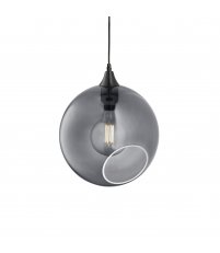 Lampa wisząca BALLROOM XL 32 cm Design By Us - z przydymionym szklanym kloszem