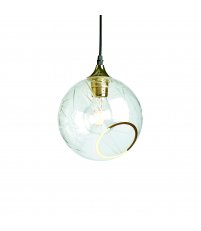 Lampa wisząca BALLROOM 20 cm Design By Us - złota podstawa z r&oacute;żowym szklanym kloszem