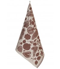Lniano-bawełniany ręcznik kuchenny Talven Tuoksut Lapuan Kankurit -  46 x 46 cm, lniano-brązowy