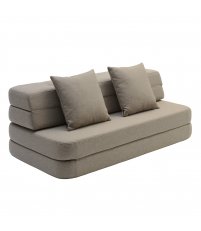 Sofa dla dzieci KK 3 Fold XL Soft by KlipKlap - 140 cm, piaskowa