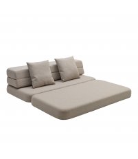 Sofa dla dzieci KK 3 Fold XL Soft by KlipKlap - 140 cm, piaskowa