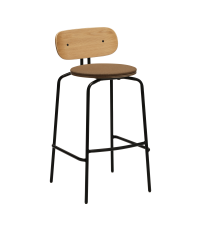 Hoker Curious Barstool UMAGE - 75 cm, naturalny dąb, złote nogi