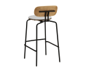 Hoker Curious Barstool UMAGE - 75 cm, white sands, czarne nogi