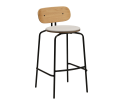 Hoker Curious Barstool UMAGE - 75 cm, white sands, czarne nogi