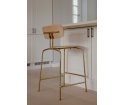 Hoker Curious Counterstool UMAGE - 65 cm, naturalny dąb, złote nogi