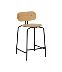 Hoker Curious Counterstool UMAGE - 65 cm, naturalny dąb, czarne nogi