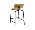 Hoker Curious Counterstool UMAGE - 65 cm, naturalny dąb, czarne nogi
