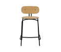 Hoker Curious Counterstool UMAGE - 65 cm, naturalny dąb, czarne nogi