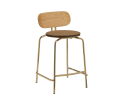 Hoker Curious Counter stool UMAGE - 65 cm, sugar brown, złote nogi