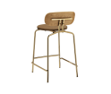 Hoker Curious Counter stool UMAGE - 65 cm, sugar brown, złote nogi