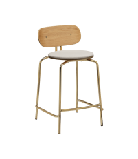 Hoker Curious Counter stool UMAGE - 65 cm, white sands, złote nogi