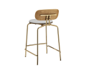 Hoker Curious Counter stool UMAGE - 65 cm, sterling, złote nogi