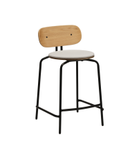 Hoker Curious Counter stool UMAGE - 65 cm, white sands, czarne nogi