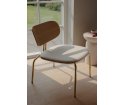 Krzesło Lounge chair Curious oak UMAGE - naturalny dąb, złote nogi