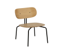 Krzesło Lounge chair Curious oak UMAGE - naturalny dąb, czarne nogi