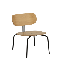 Krzesło Lounge chair Curious oak UMAGE - naturalny dąb, złote nogi