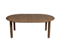 Stół okrągły rozkładany Comfort Circle Smooth oak UMAGE - ciemny dąb, wymiary 132 cm - 202 cm, gładkie nogi