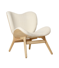 Fotel A Conversation Piece Low oak UMAGE - naturalny dąb / Teddy white