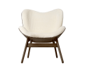Fotel A Conversation Piece Low dark oak UMAGE - ciemny dąb / Teddy white