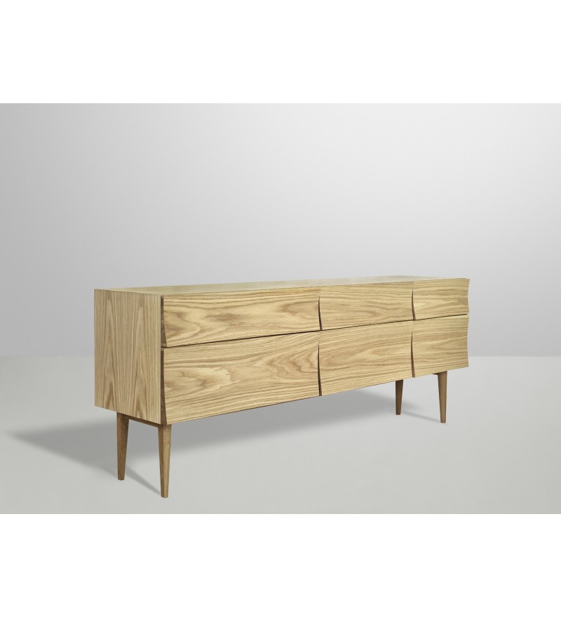 Komoda z 2 drzwiami i 2 szufladami 180 cm Reflect Muuto - dębowa