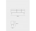 Komoda z 2 drzwiami i 2 szufladami 180 cm Reflect Muuto - dębowa
