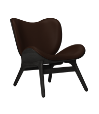 Fotel A Conversation Piece Low oak UMAGE - naturalny dąb / sk&oacute;ra p&oacute;łanilinowa Hope Cognac