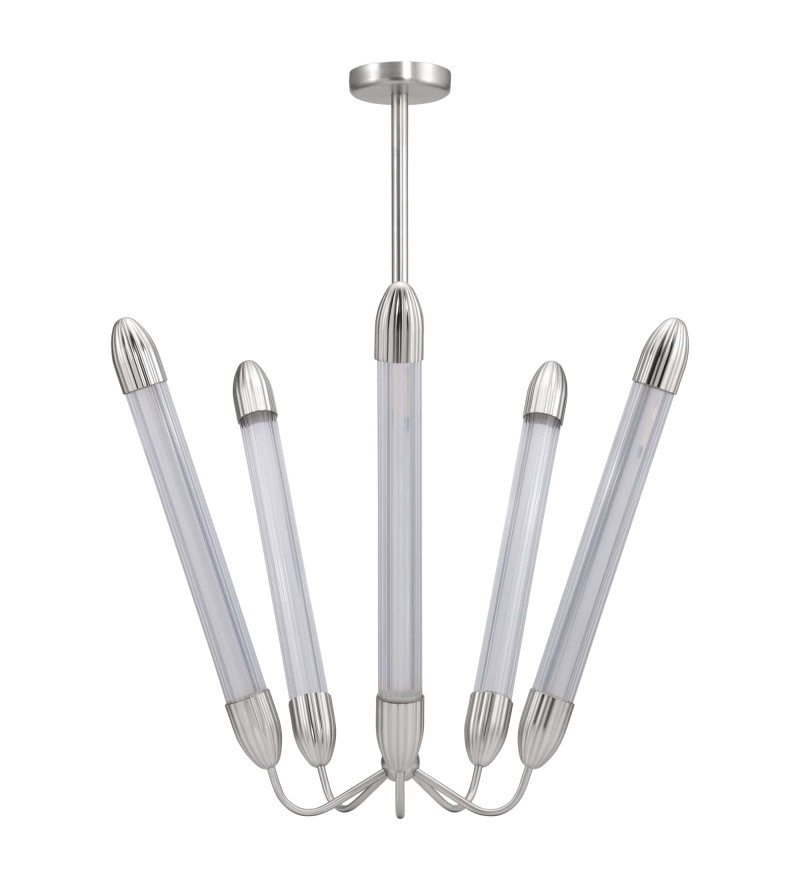 Żyrandol sufitowy Lemon Squeeze Penta long, polished steel UMAGE - stal