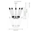 Żyrandol sufitowy Lemon Squeeze Penta long, polished steel UMAGE - stal
