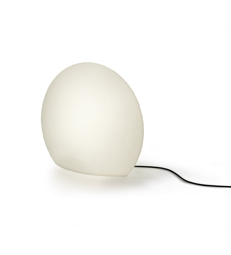 Nowoczesna lampa ogrodowa EGGO Authentics - &Oslash; 55 cm, biała