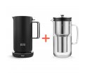 Zestaw: Czajnik elektryczny Kettle Aarke - 1,2L, czarny + Dzbanek filtrujący Purifier Aarke - 1,18L, stalowy