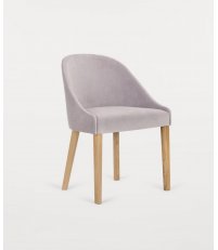 Krzesło tapicerowane LUBI B-5005 Paged - 4 gr. tkanin i drewno bukowe / dębowe lub emalia, proj. Tomek Rygalik