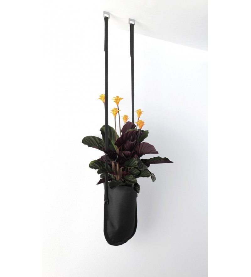 Wisząca donica Urban Garden Authentics - &Oslash; 15 cm, czarna zieleń