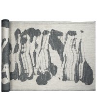 Lniana mata do sauny SAVU Lapuan Kankurit -  46 x 150 cm, biało-grafitowy