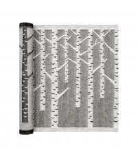 Lniana mata do sauny KOIVU Lapuan Kankurit -  46 x 150 cm, biało-czarny