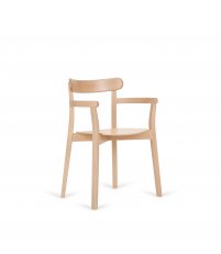 Krzesło z podłokietnikami Icho Paged - drewno bukowe / emalia/ 4 gr. tkanin, proj. Nikodem Szpunar