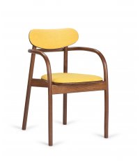 Krzesło z podłokietnikami La Benda Paged - drewno bukowe / emalia/ 4 gr. tkanin, proj. Pedro Salgado