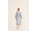 Szlafrok lniany z kapturem KASTE Lapuan Kankurit -  szary, rozmiar M