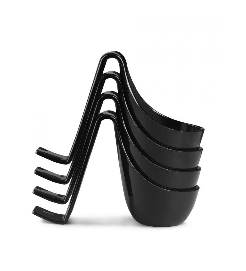 4 kieliszki do jajek Eiko Authentics - czarne